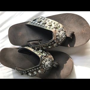 Rhinestone flip flops!